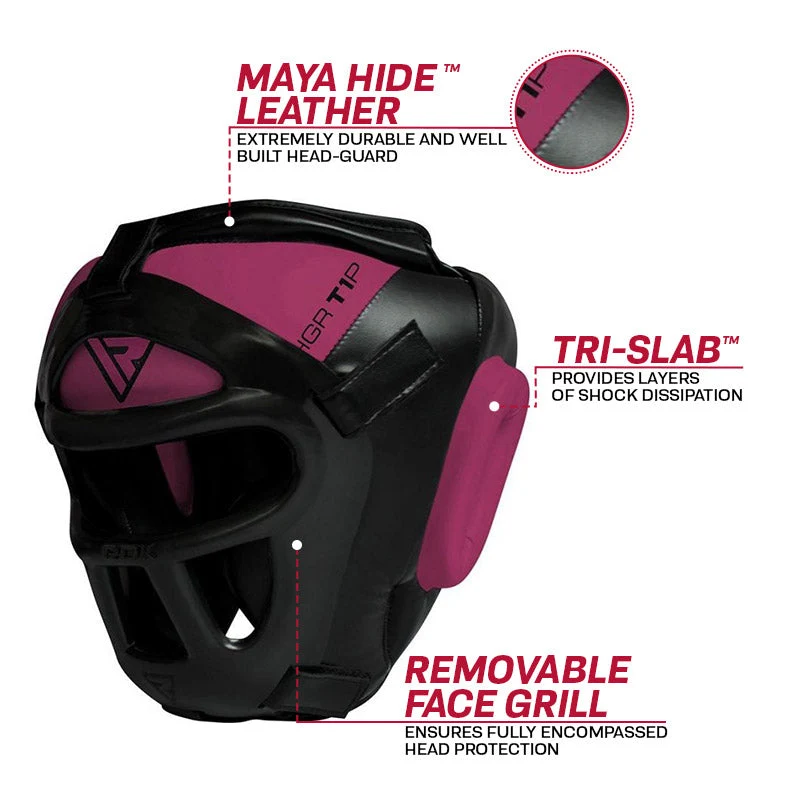 RDX T1 Pink Kopfschutz Mit Gesichtsschutzgitter