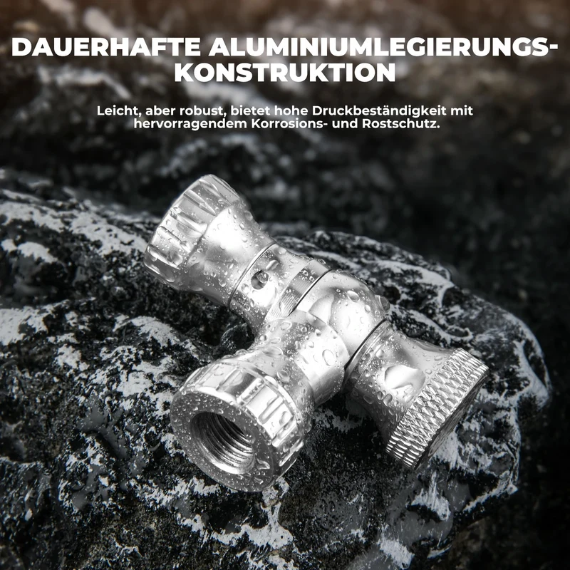 Mini Fahrradpumpe mit CO₂-Adapter - Tragbar, Presta & Schrader Kompatibel, bis 80 PSI