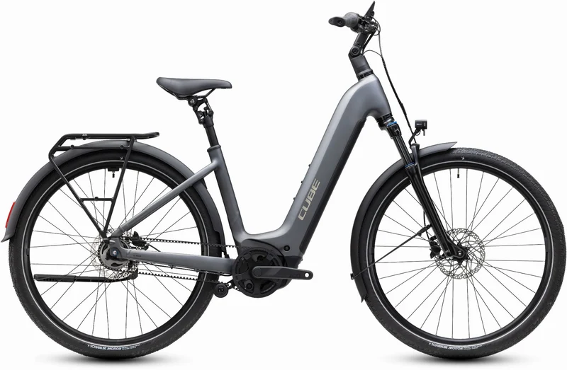 Cube Touring Hybrid Deluxe SLX 800 Wh E-Trekkingbike Easy Entry 28" slabgrey´n´chrome