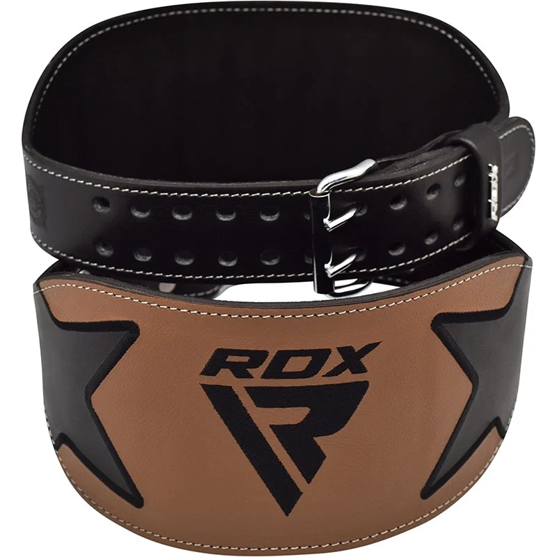 RDX Leder TrainingsGürtel 6 Zoll Gepolstert