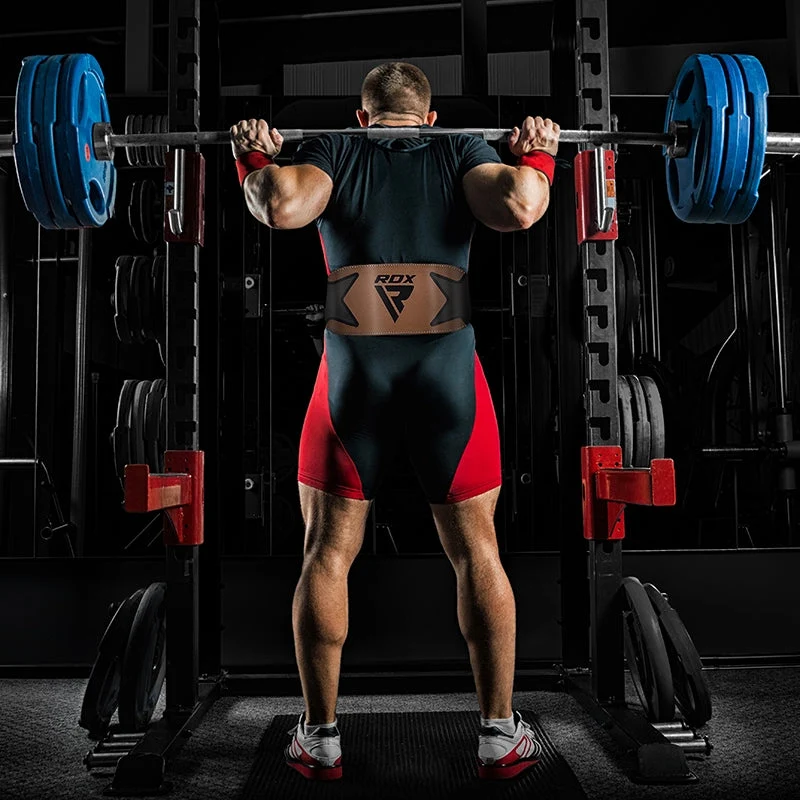 RDX Leder TrainingsGürtel 6 Zoll Gepolstert