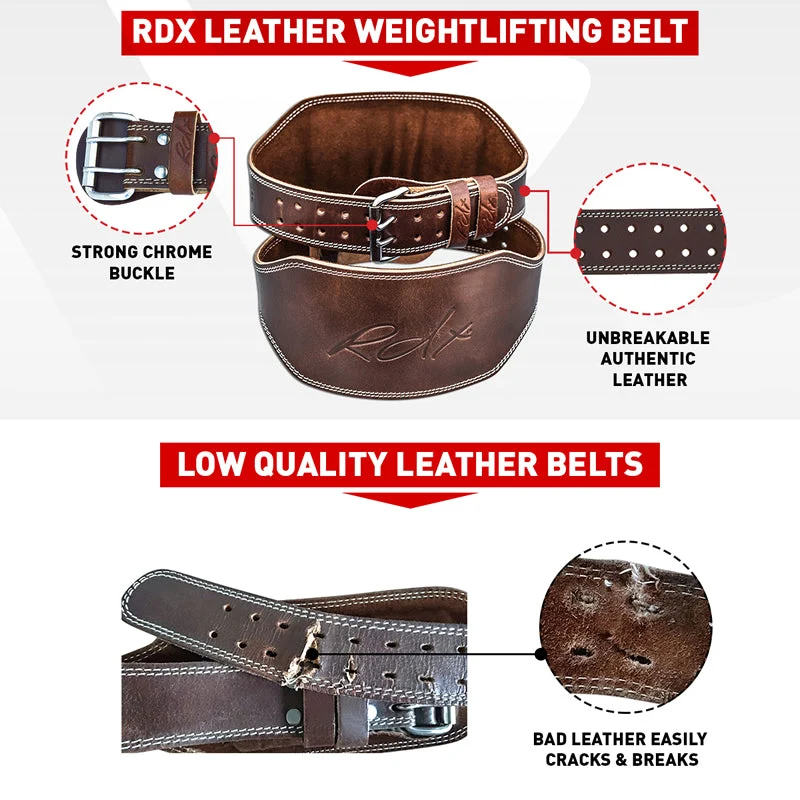 RDX RN Fitness Gürtel 6 Zoll in Echtleder