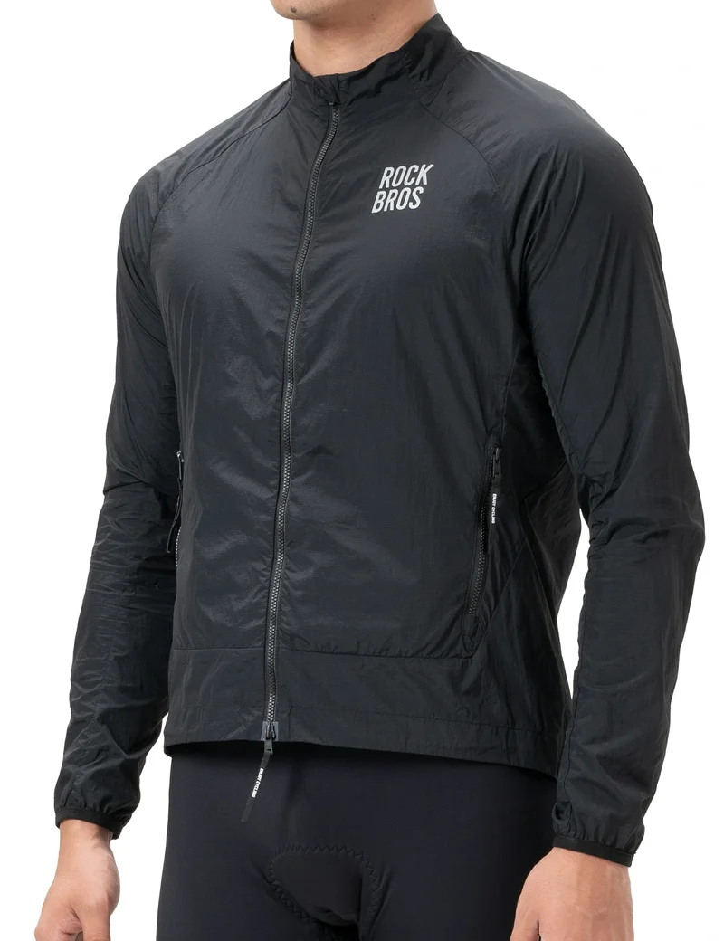 Winddichte Fahrradjacke, Leichte Atmungsaktive Schnelltrocknende Windbreaker, Faltbare