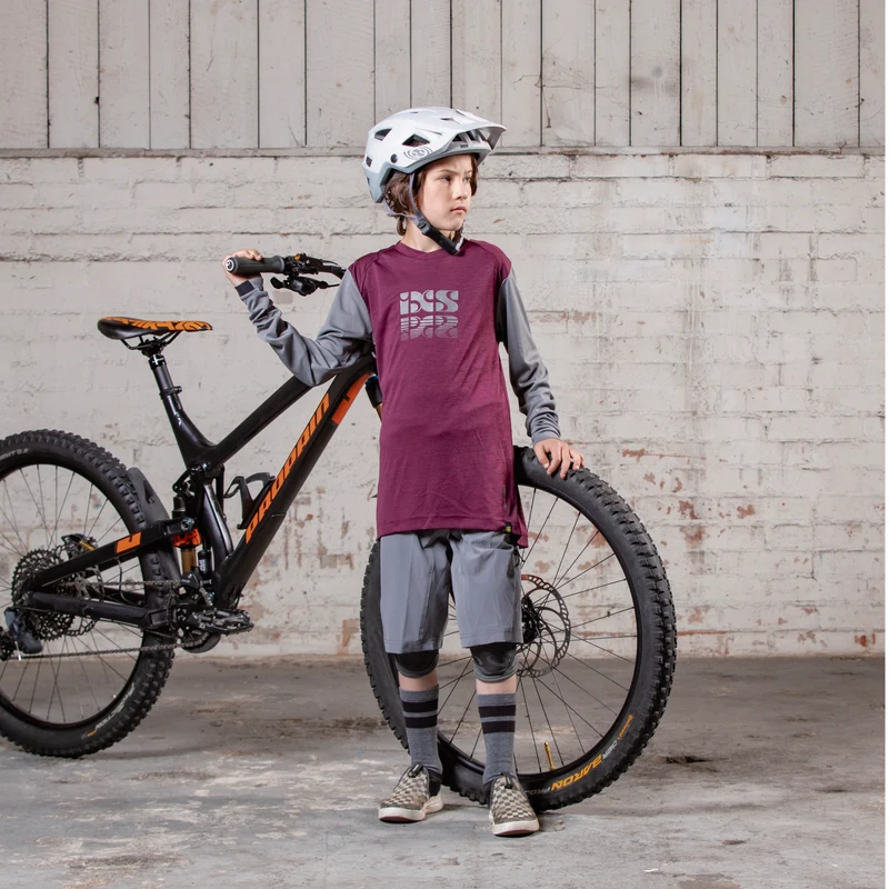 Trigger X Kids Long Sleeve Jersey raisin-graphite