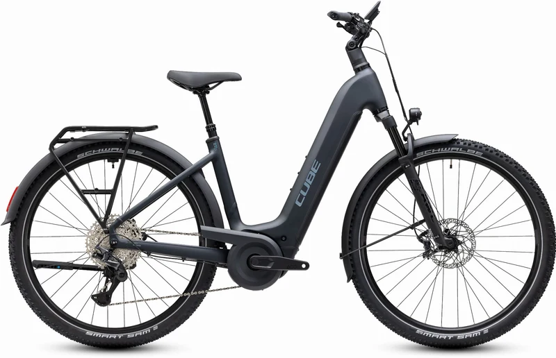 Cube Nuride Hybrid EXC 800 Wh E-Trekkingbike Easy Entry 28" coal´n´chrome