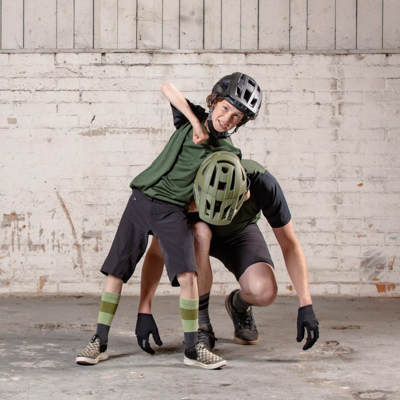 Flow X Kids Jersey olive-solid black