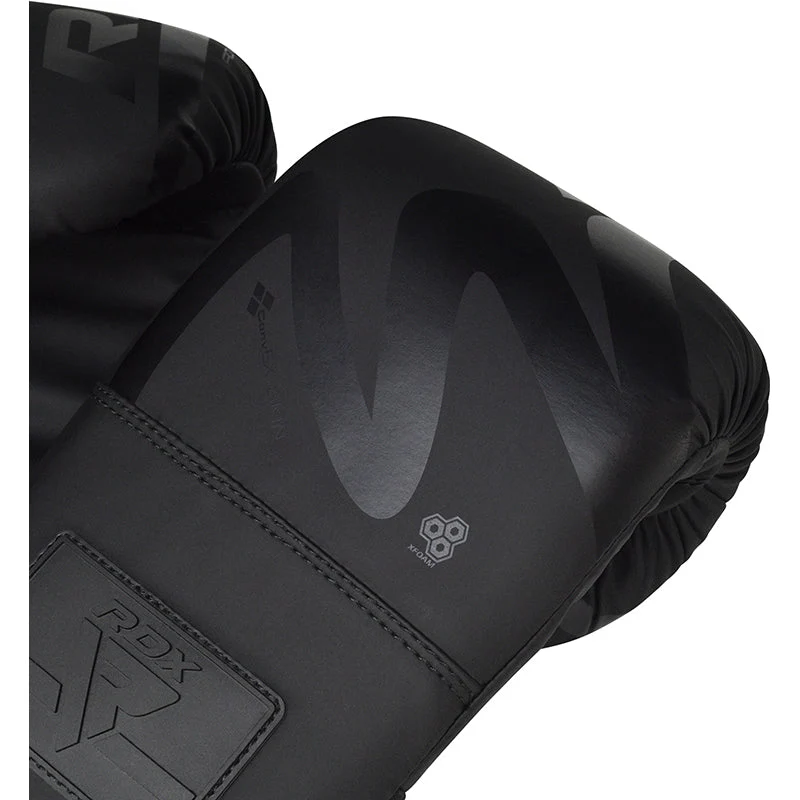 RDX F15 Noir Mattschwarze Sandsackhandschuhe 4oz