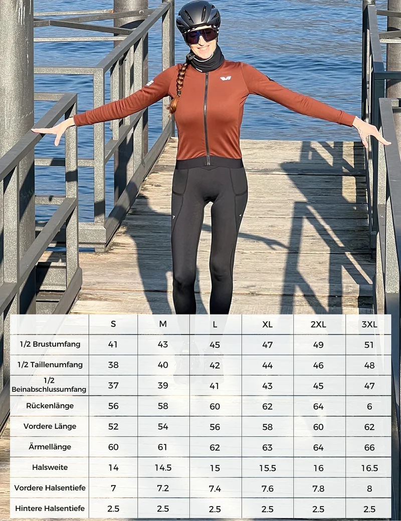 TVI Radtrikot Damen-Radsporttrikot Langarm Warm