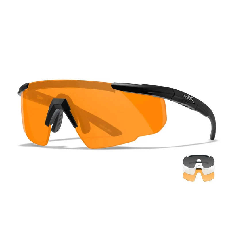 Wiley X - Sabre Advanced Ballistic Glasses Grau / Orange - 2 Gläser