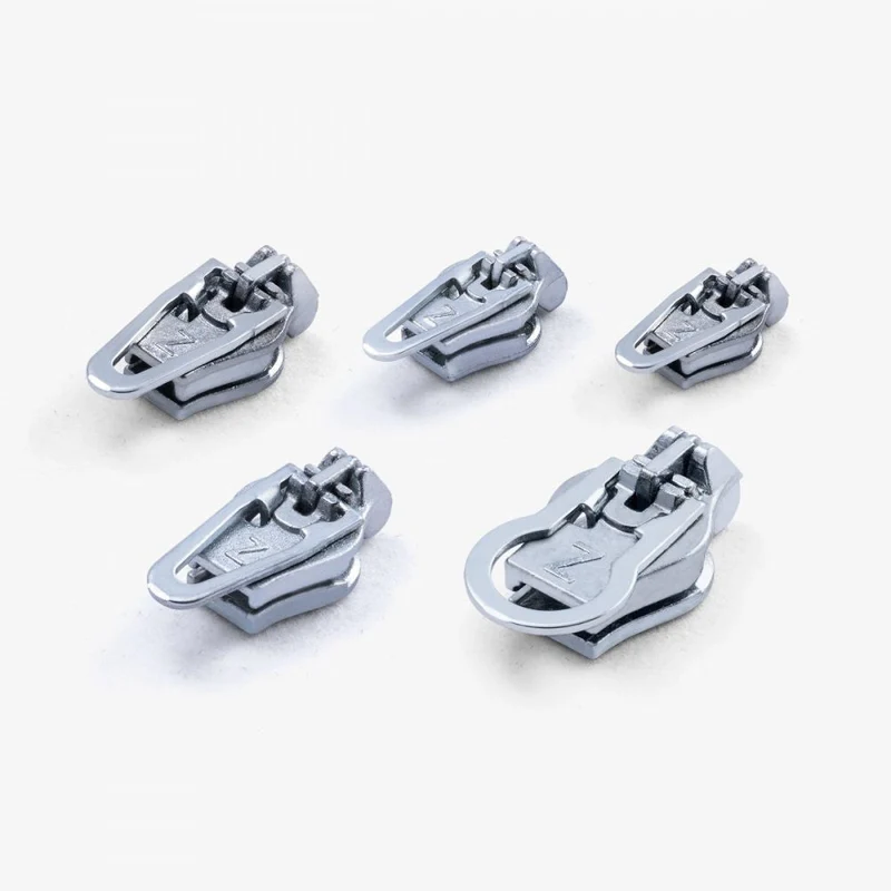 ZlideOn - Multipack Schmaler Reißverschluss (5er Pack) // Silber