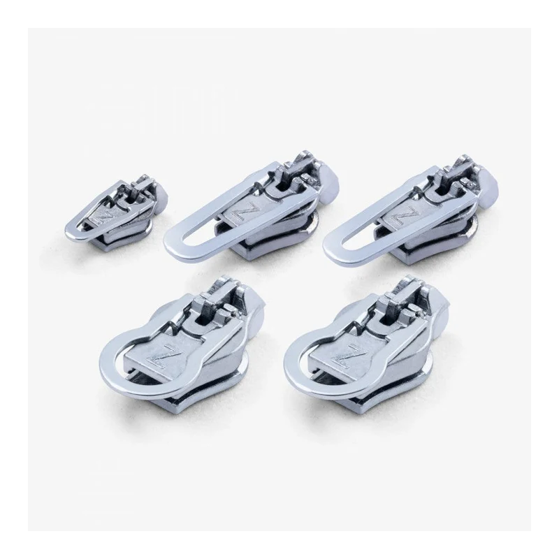ZlideOn - Multipack Normaler Reißverschluss (5er Pack) // Silber