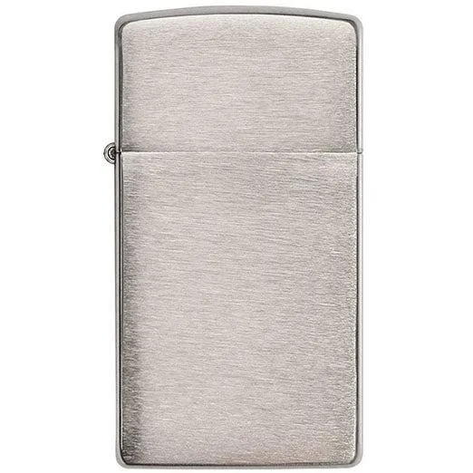 Zippo - Slim Feuerzeug aus gebürstetem // Chrom