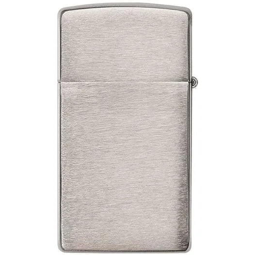 Zippo - Slim Feuerzeug aus gebürstetem // Chrom