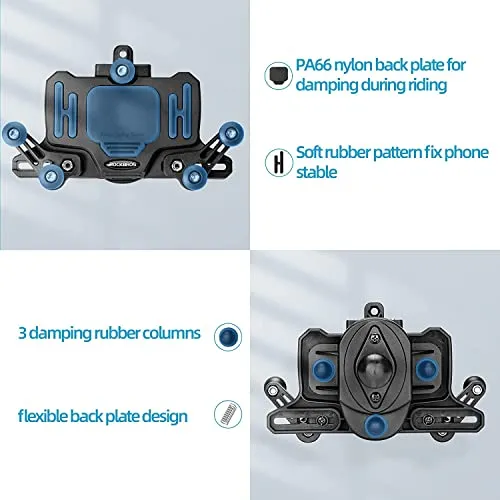 Handyhalterung Motorrad Universal Handyhalter Fahrrad mit Stoßdämpfer für 4.9-7.3 Zoll Smartphone