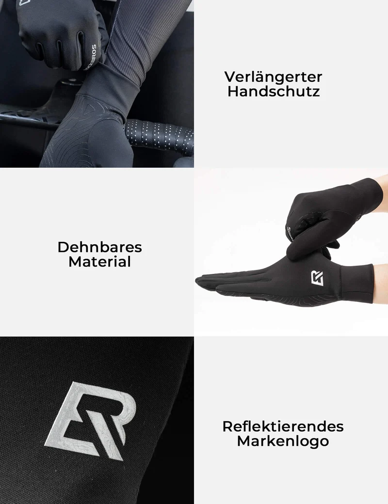 ROCKBROS Fahrradhandschuhe Anti-Rutsch Reflektierend