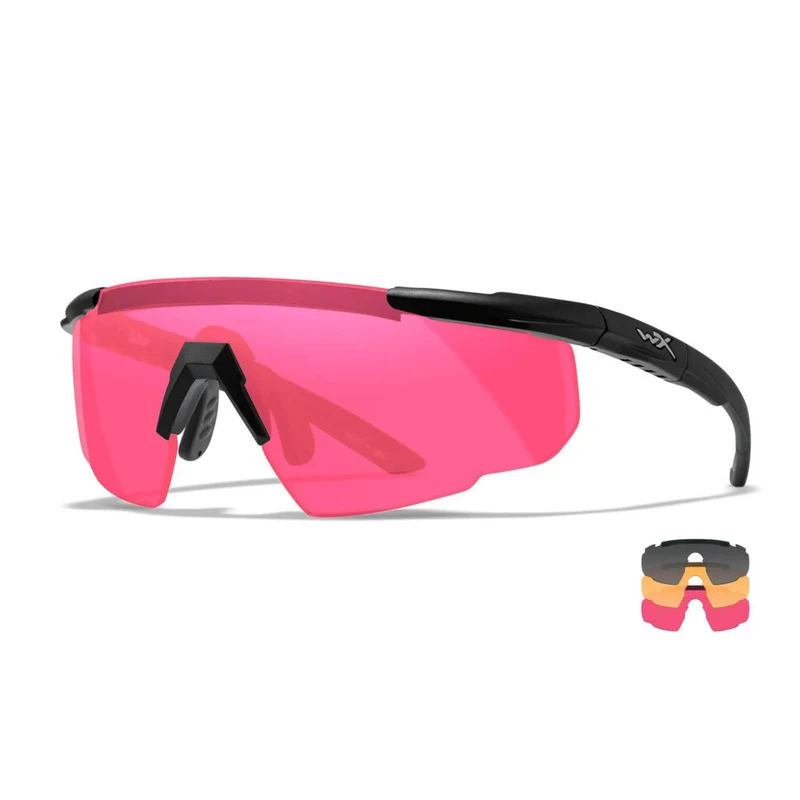 Wiley X - Sabre Advanced Ballistic Goggles  3 Gläser  Grau/Orange/Pink