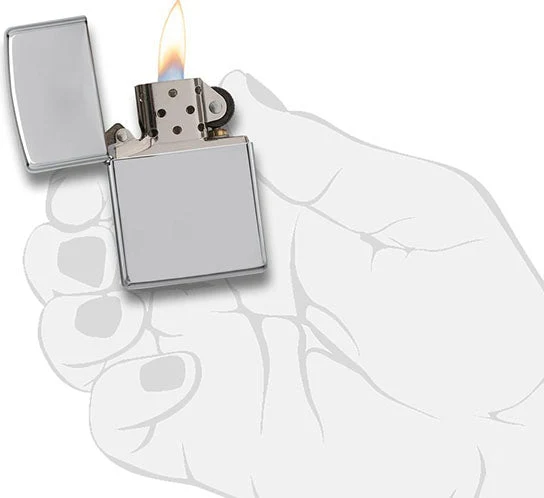 Zippo - Feuerzeug aus hochglanzpoliertem // Chrom