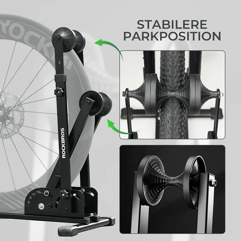 Fahrrad-Klappständer mit Doppelstreben aus Karbonstahl