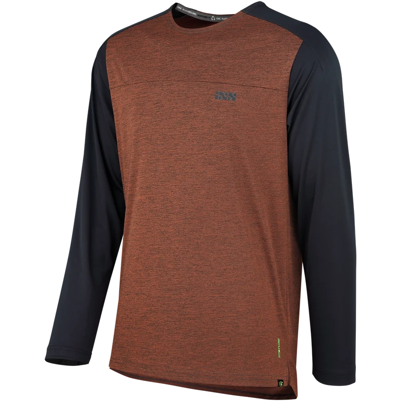 Flow X Kids long sleeve Jersey burnt orange-solid schwarz