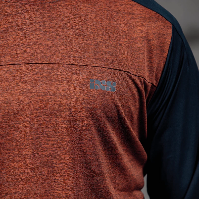 Flow X Kids long sleeve Jersey burnt orange-solid schwarz