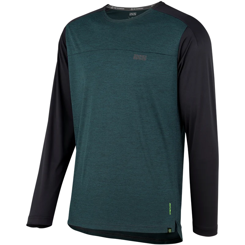 Flow X long sleeve Jersey everglade-solid schwarz