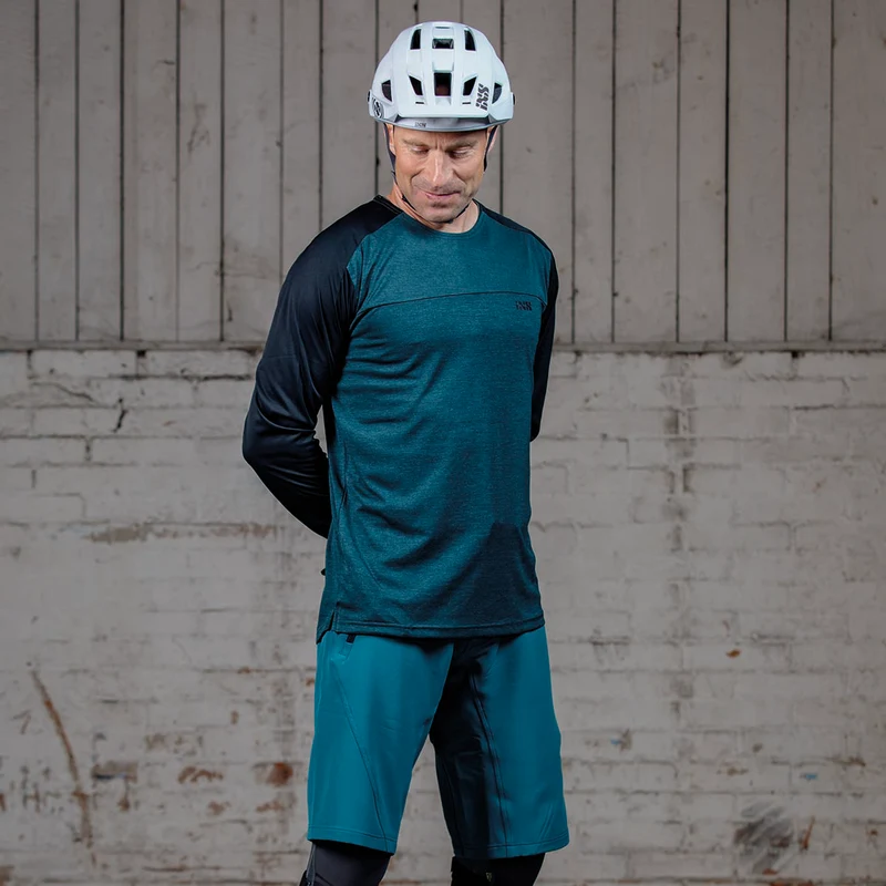 Flow X long sleeve Jersey everglade-solid schwarz