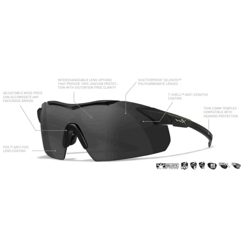 Wiley X - VAPOR COMM 2.5 Sandfarben - 3 Linsen