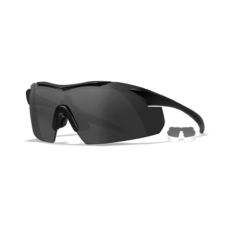 Wiley X - VAPOR 2.5 Sonnenbrille mit schwarzem Rahmen, 2 Gläser