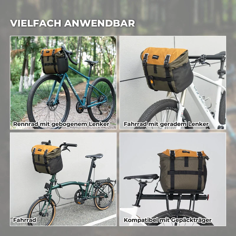 Fahrradtasche Lenkertasche 13,5–24 L