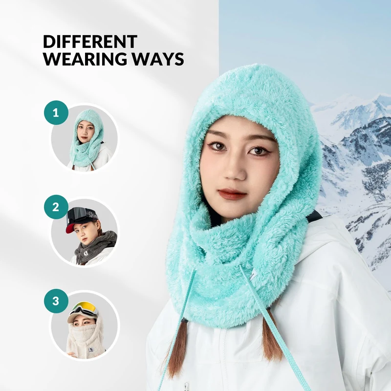 Qunature Sturmhaube Winter Warme Balaclava Thermo Winddichte Sturmmaske Skimaske