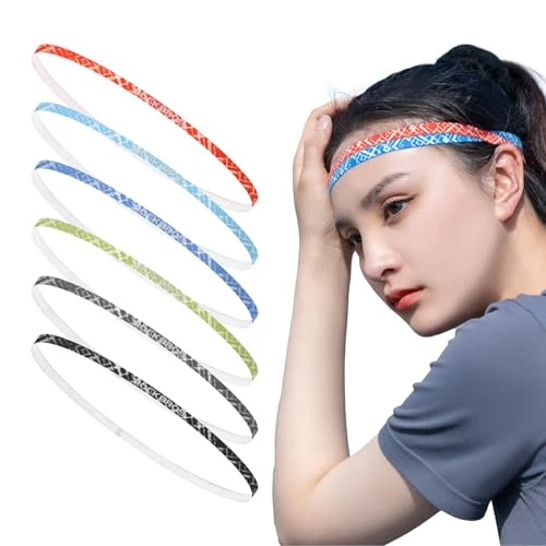 Stirnband Sport Schweißband Haarband 6 Stück 50-76 cm