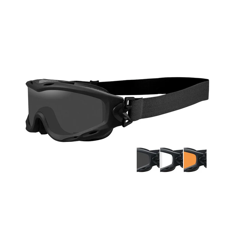 Wiley X - SPEAR Smoke/Clear/Light Rust Matte Black Frame Goggle (3 Linsen)