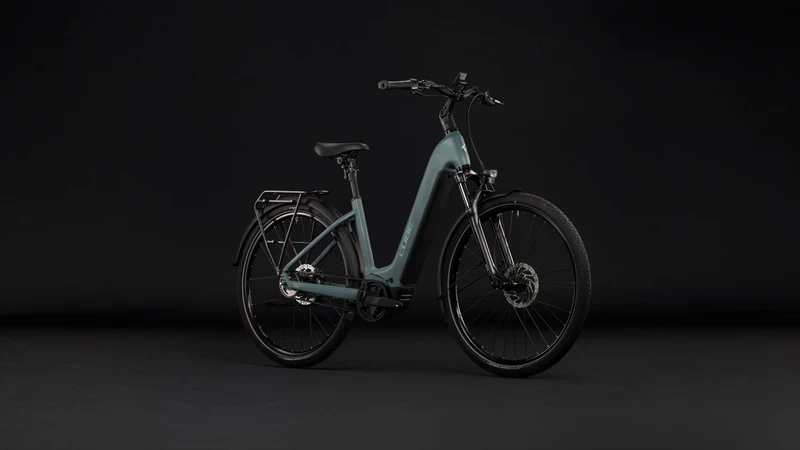 Cube Touring Hybrid Deluxe SLX 800 Wh E-Trekkingbike Easy Entry 28" greengranit´n´green