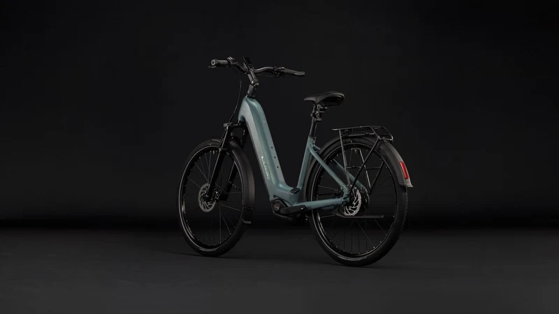 Cube Touring Hybrid Deluxe SLX 800 Wh E-Trekkingbike Easy Entry 28" greengranit´n´green