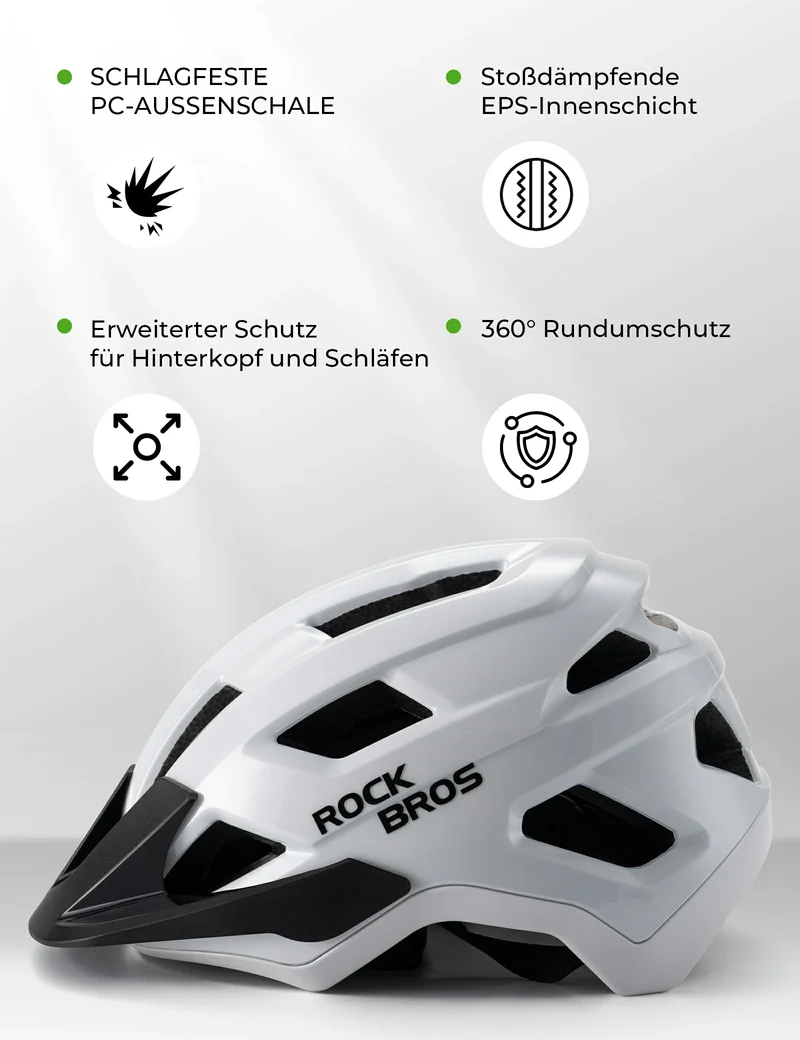 ROCKBROS Kinder Fahrradhelm mit Abnehmenbarem Visie für MTB, BMX Downhill