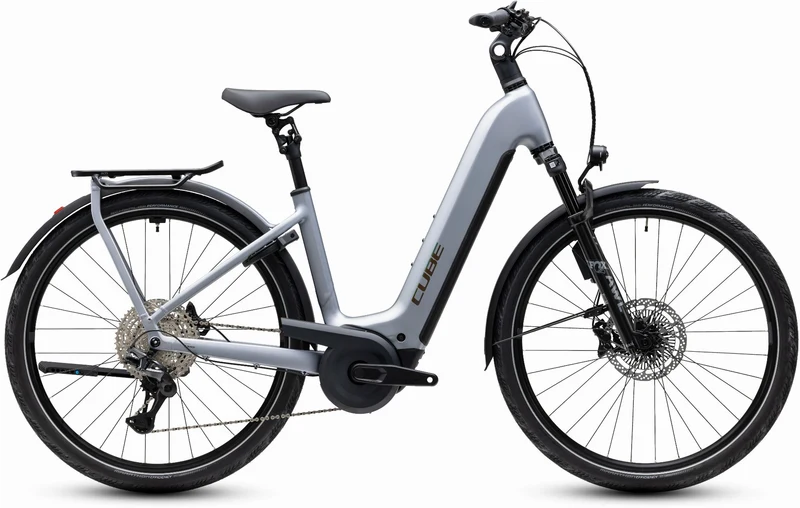 Cube Kathmandu Hybrid EXC 800 Wh E-Trekkingbike Easy Entry 28" slategrey´n´chrome