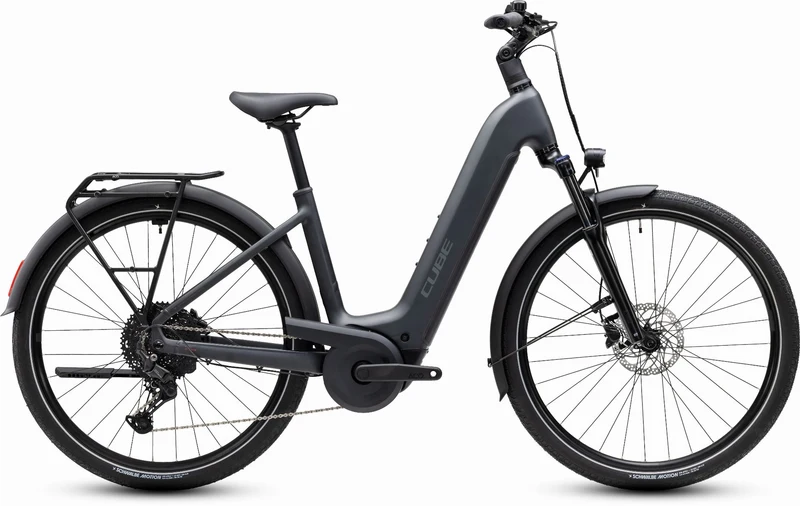 Cube Touring Hybrid ONE 600 Wh E-Trekkingbike Easy Entry 28" grey´n´coolgrey