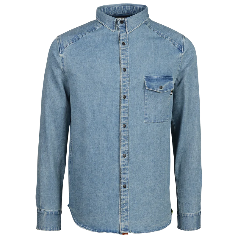 Carve Digger Organic Denim Shirt washed blue