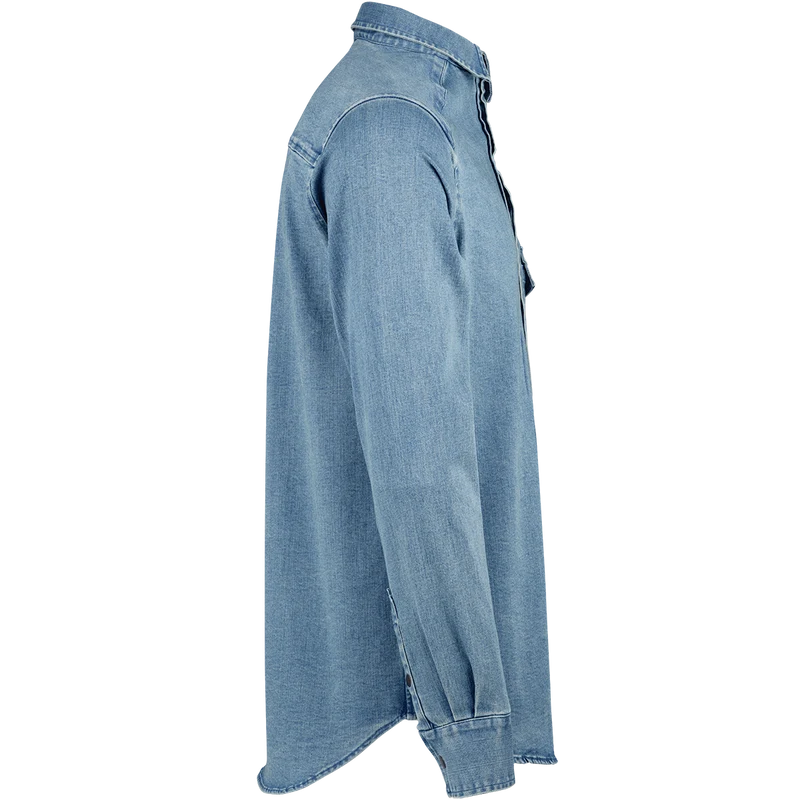 Carve Digger Organic Denim Shirt washed blue