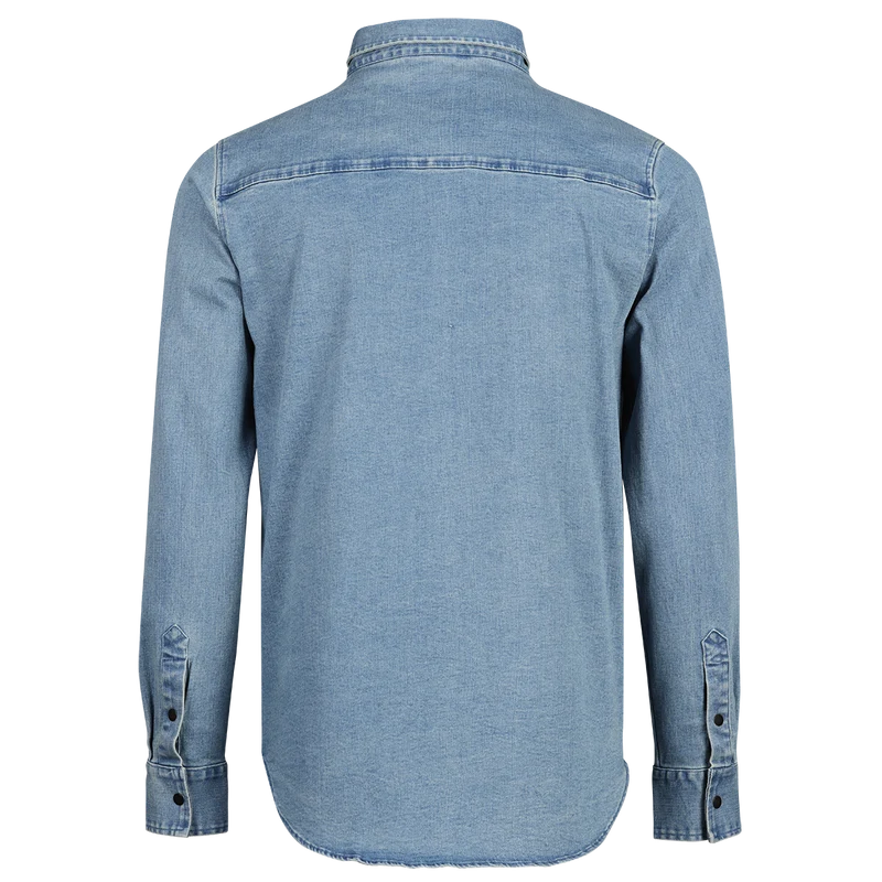 Carve Digger Organic Denim Shirt washed blue