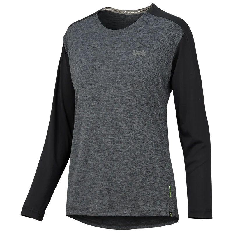 Flow X Women long sleeve Jersey graphit-solid schwarz