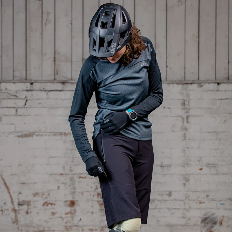 Flow X Women long sleeve Jersey graphit-solid schwarz