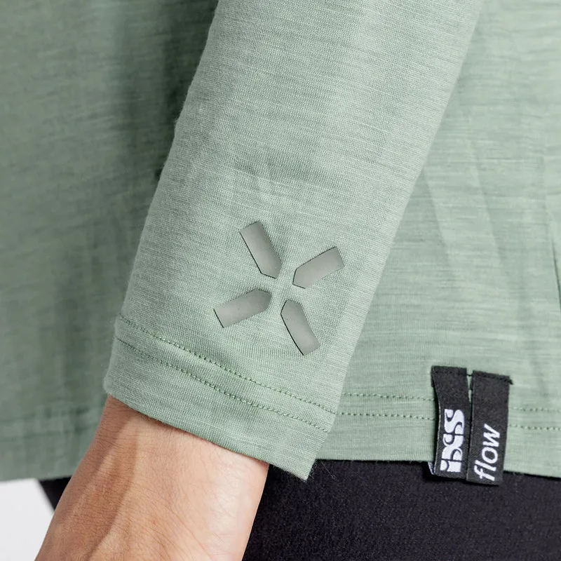 Damen Flow Merino Langarm Jersey sage