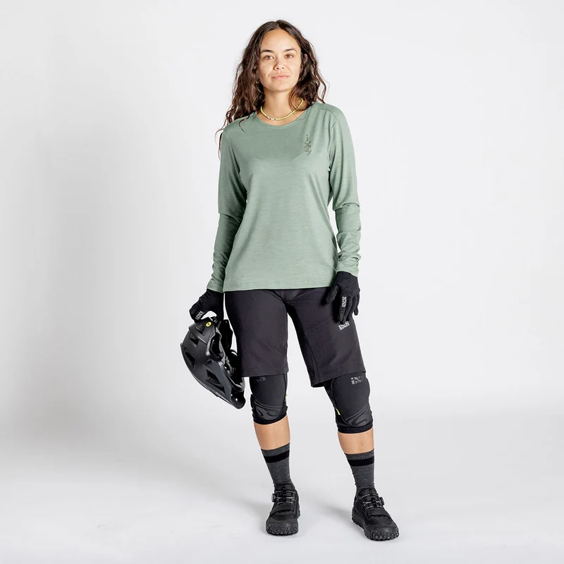 Damen Flow Merino Langarm Jersey sage