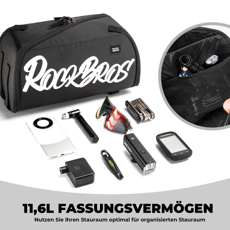 Faltbare Einteiler-Gepäckträgertasche für den Gepäckträger