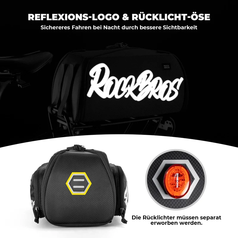 Faltbare Einteiler-Gepäckträgertasche für den Gepäckträger