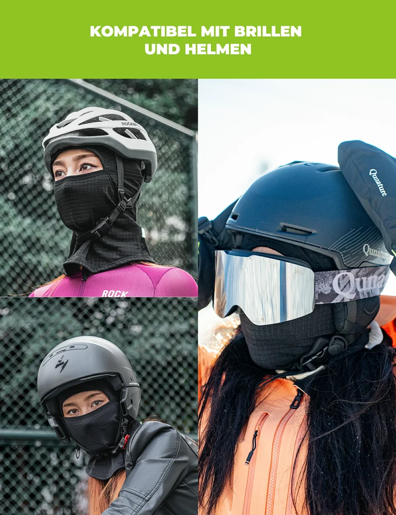 Qunature Sturmhaube Herbst Winter Balaclava für Outdoorsports Unisex