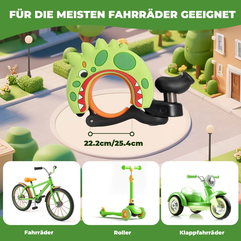 Kinder Fahrradklingel Laut für Lenker 22,2-25,4mm