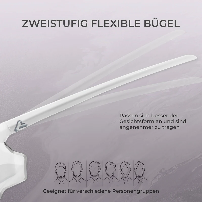 Fahrradbrille Verspiegelte Gläser UV400-Schutz Ohne Rahmen -SWIFT