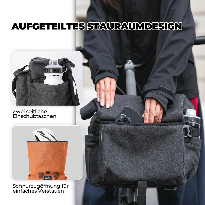 Fahrradtasche Lenkertasche für Brompton 15L+1,8L